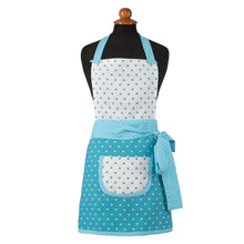  DOTTED LIGHT BLUE AND WHITE APRON